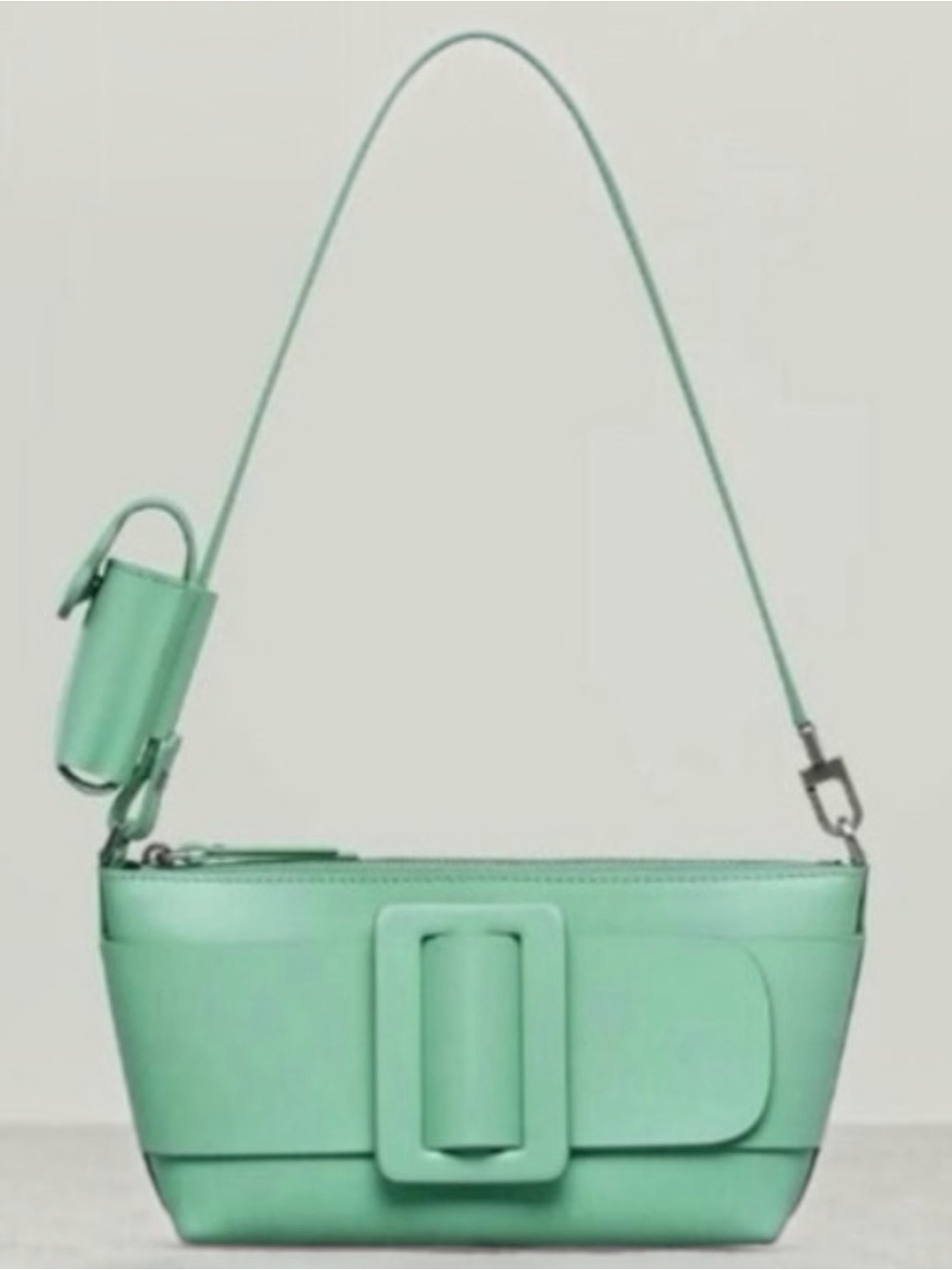 BOYY Buckle Pouchette Leather Small Clutch Shoulder Handbag Wristlet Tote NEW